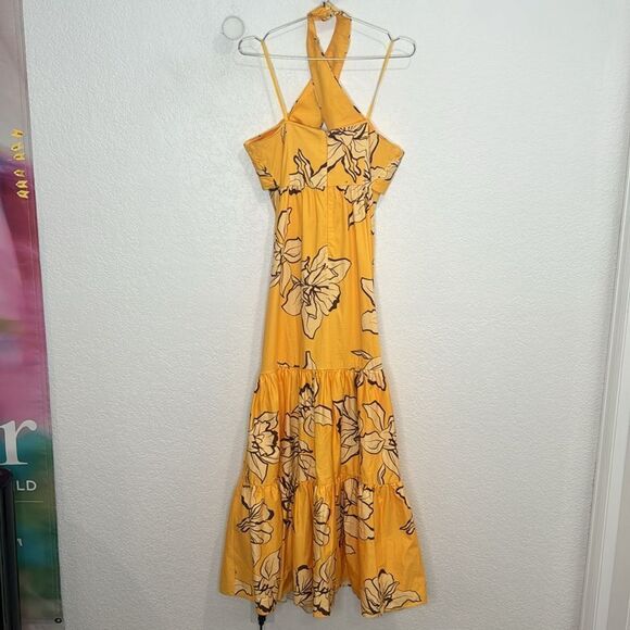 NWT HUTCH Anthropologie Floral Halter Maxi Dress Size 12 - Picture 6 of 15